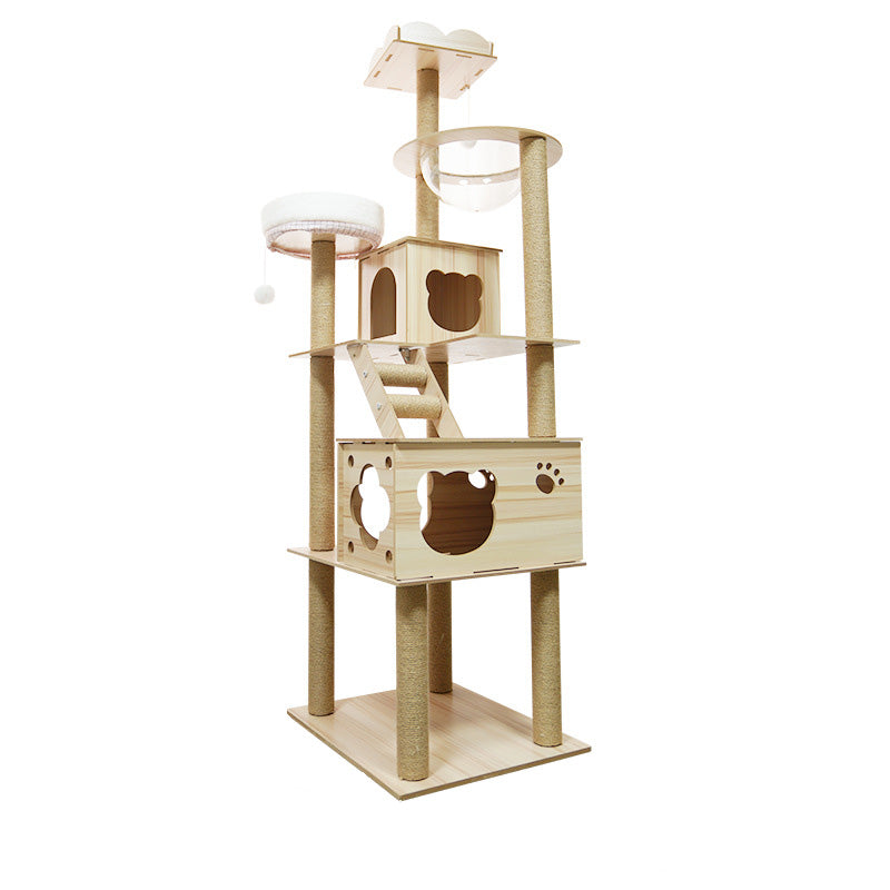 Extra large cat tower with two house