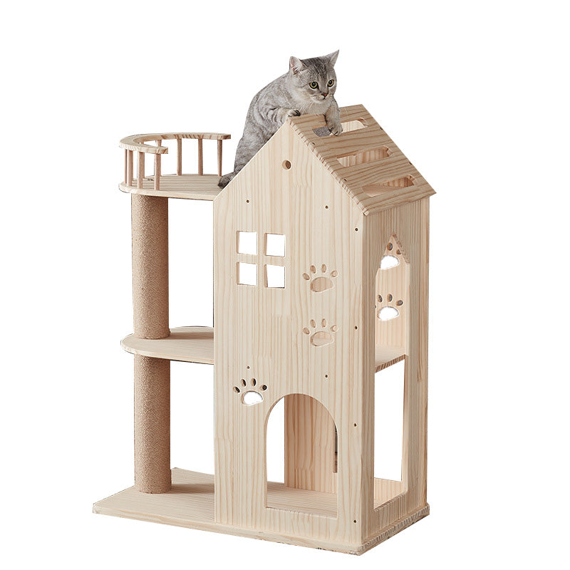 Luxury wooden cat villa