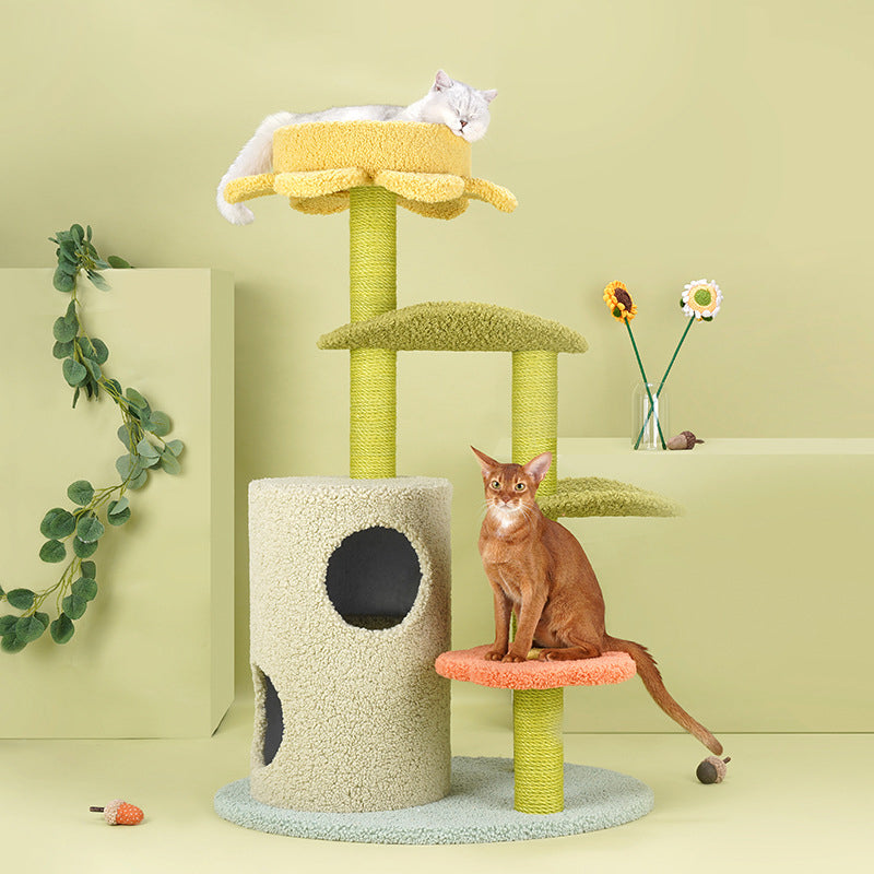 Lotus leaf flower cat tree