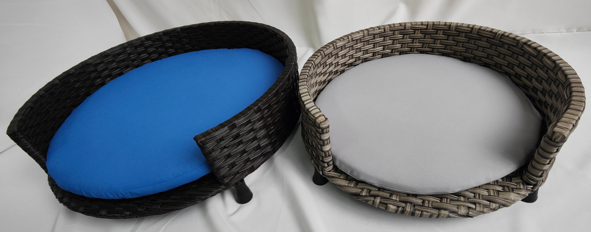 Rattan round sofa cat bed