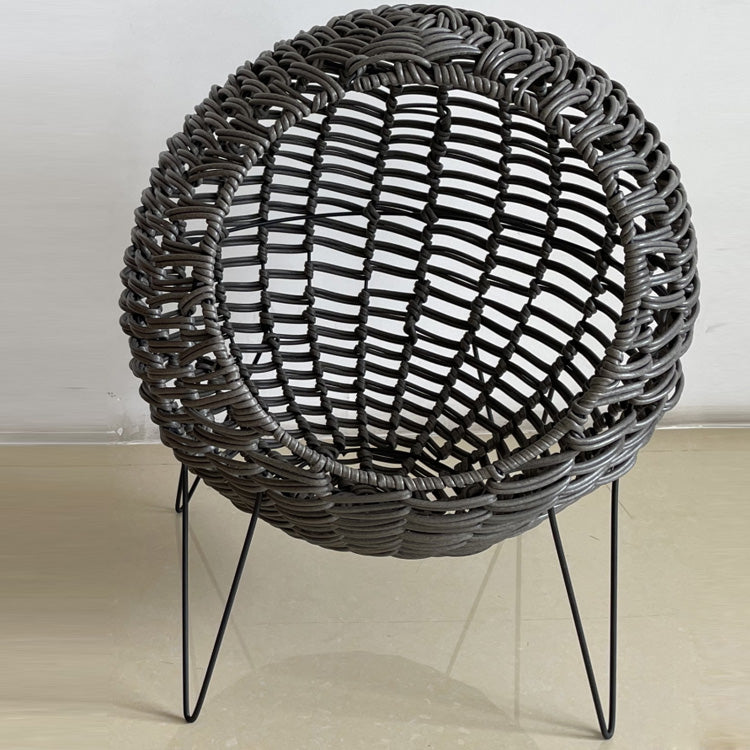 regular rattan-weaved hemispheric pet kennel with mat