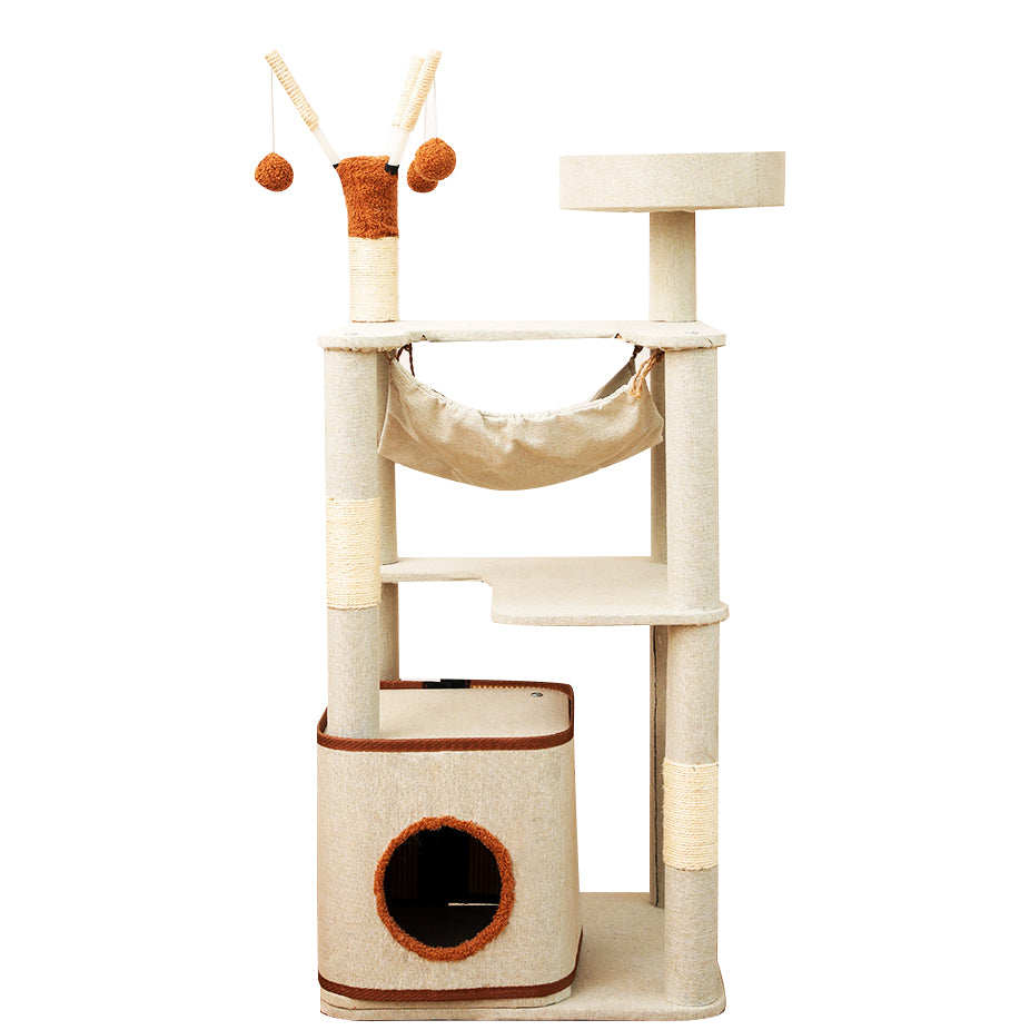 Non-stick cat tree with condo