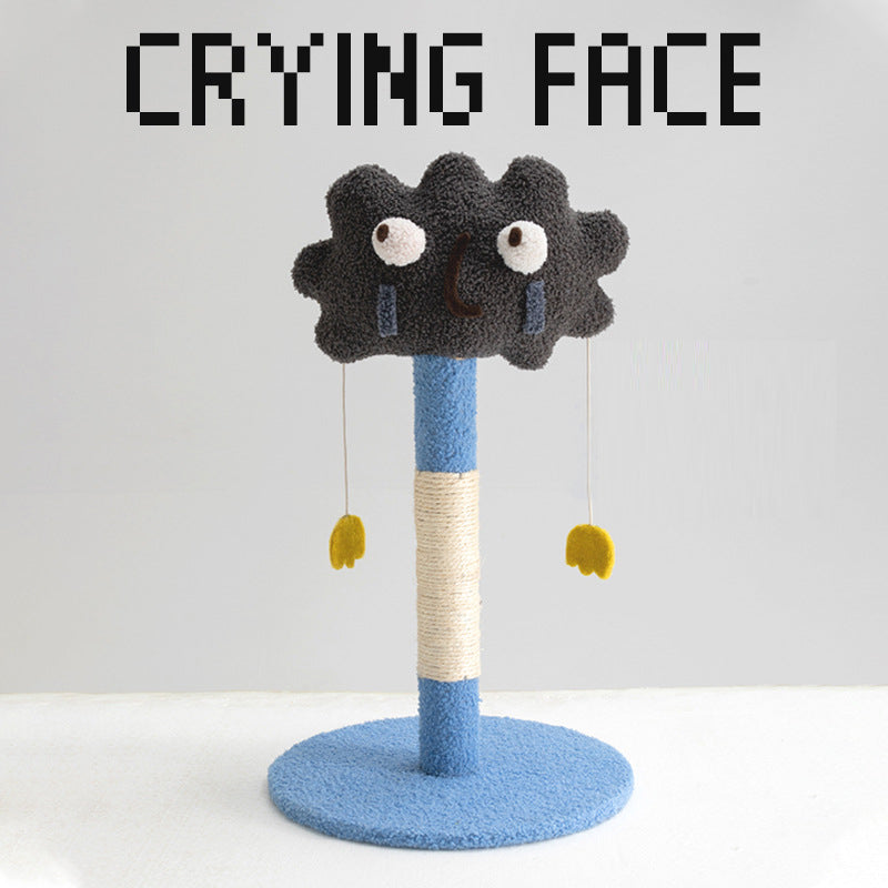 Emotional expression cat scratching stand