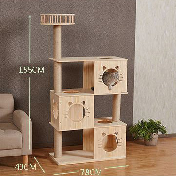 Luxury wooden cat villa