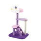 Star moon and cloud purple cat tree