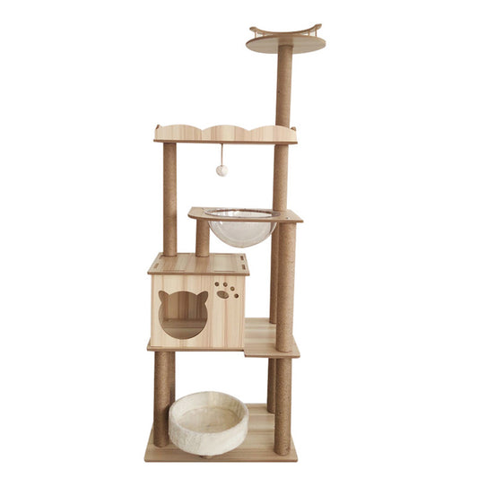 Cat park cat tree with plush cat bed