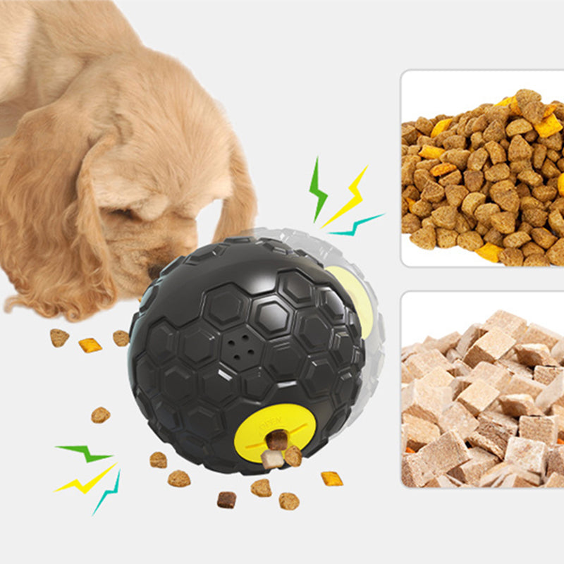 Dog chew ball with feeding function