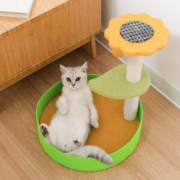 Sunflower cat tree with nest