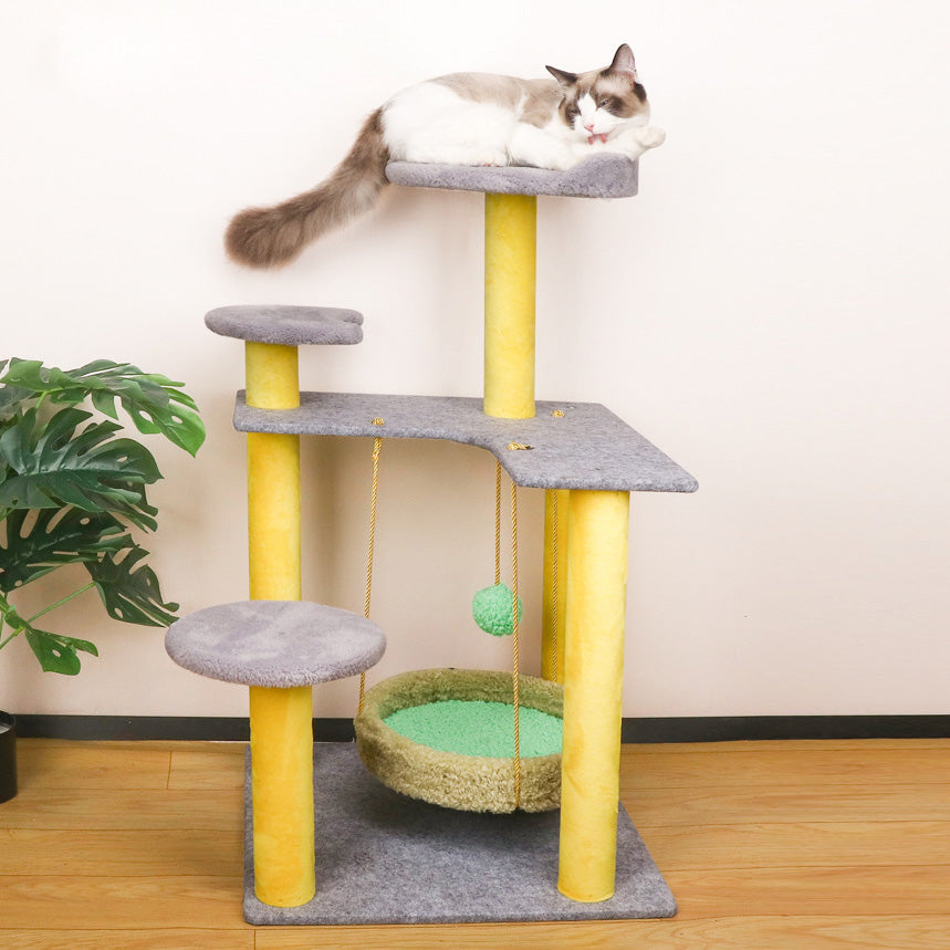 Multi-function colorful cat climbing frame