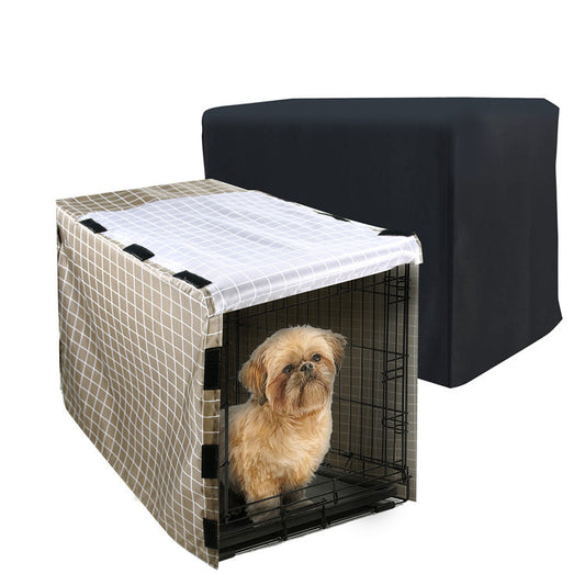 Four-door dog crate cover