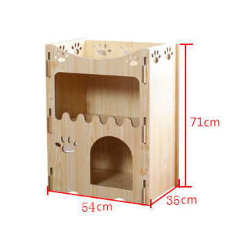 Luxury wooden cat house pet condo