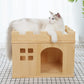 Wood cat castle luxury cat house