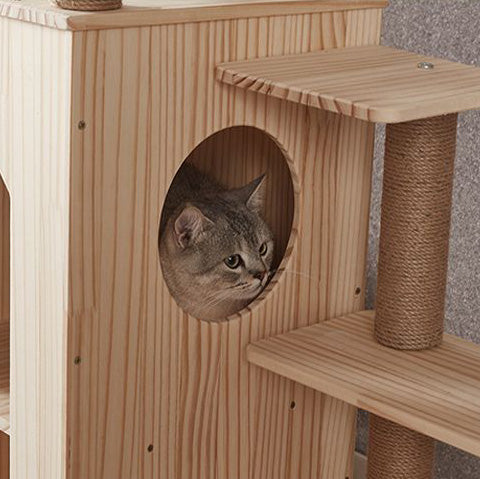 Luxury wooden cat villa