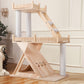 Wooden cat tree with crows nest