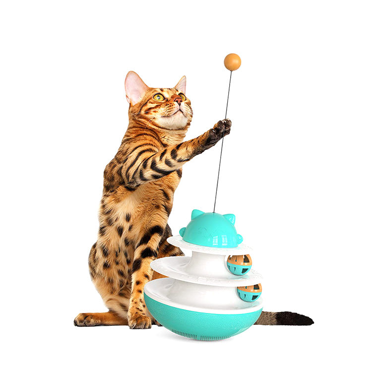 Swinging turntable cat toys