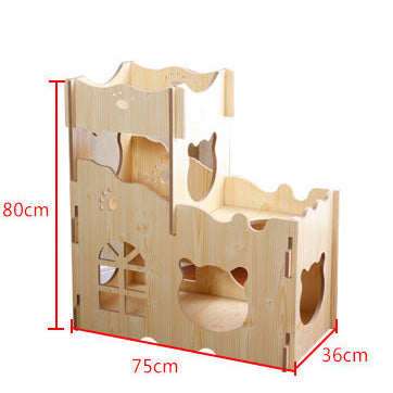 Luxury wooden cat house pet condo