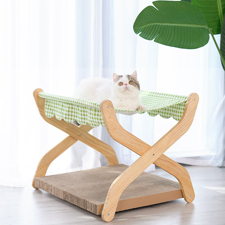 Picnic folding cat scratcher with hammock