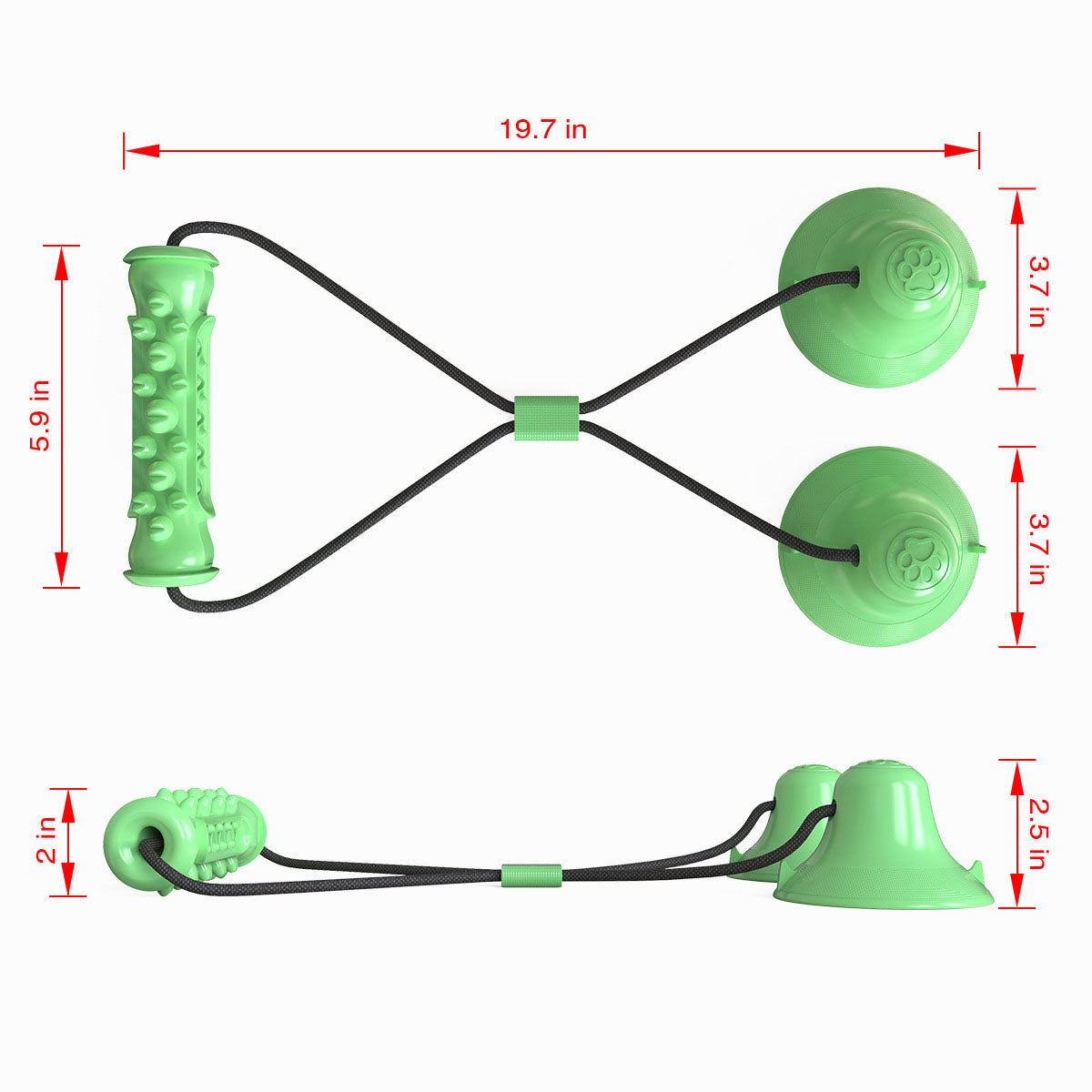 Double suction cup teething stick