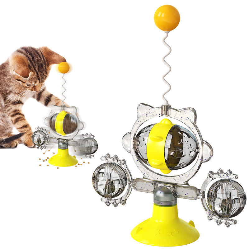 Cat turntable leaky food toys