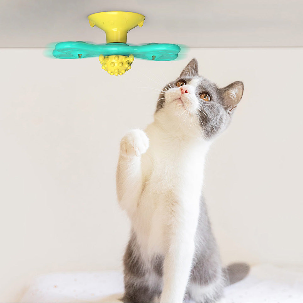 Rotating butterfly cat toys