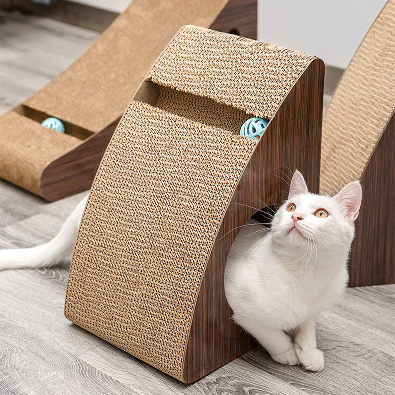 Footprint triangular cat scratching board