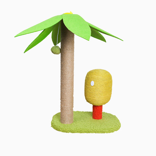 Coconut tree red cat scratching stand