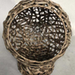 Cactus ball shape rattan-weaved cat bed with soft mat