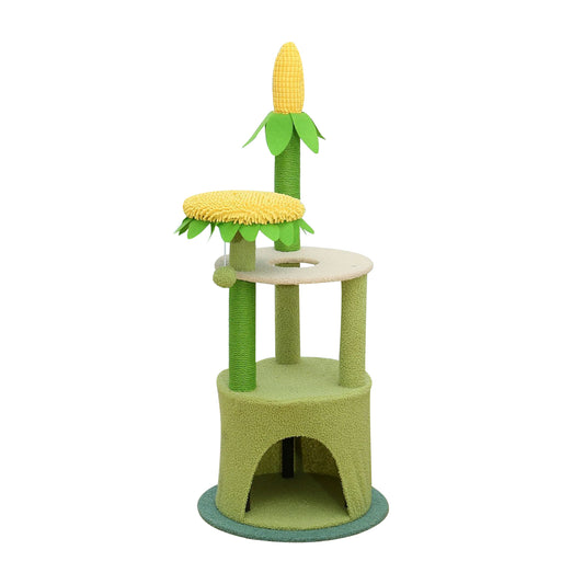 Sunflower and corn M size cat tree