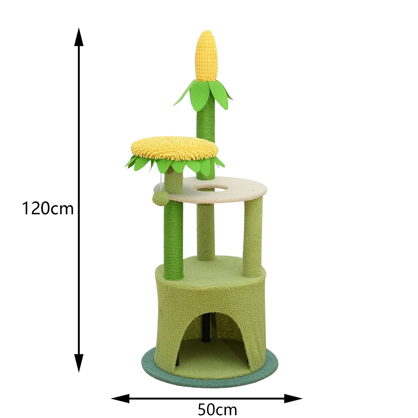 Sunflower and corn M size cat tree