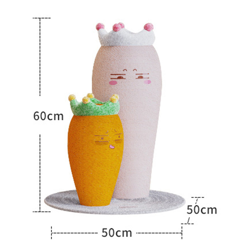 Carrot cat scratching stand