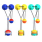 Double suction cup pulling rope ball