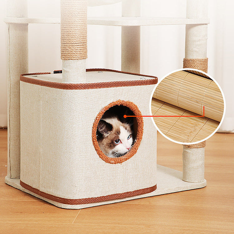 Non-stick cat tree with condo