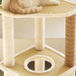Luxury 5 levels cat tree with cat bed and sisal stand