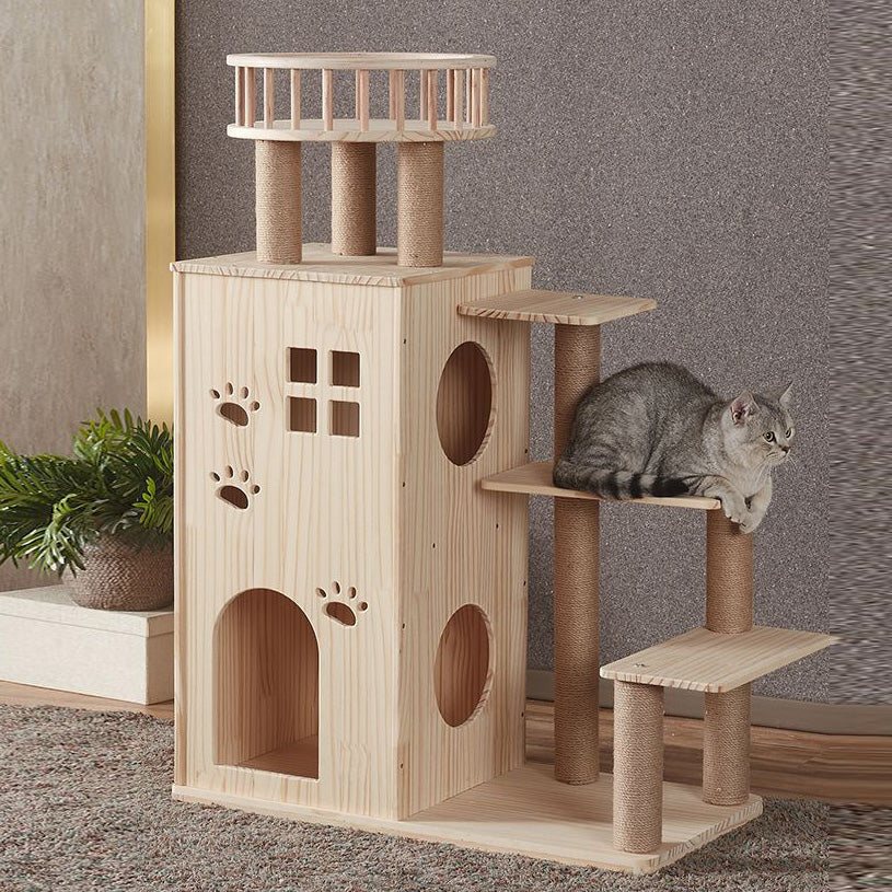 Luxury wooden cat villa