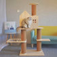 New update pine wood cat climbing frame with house