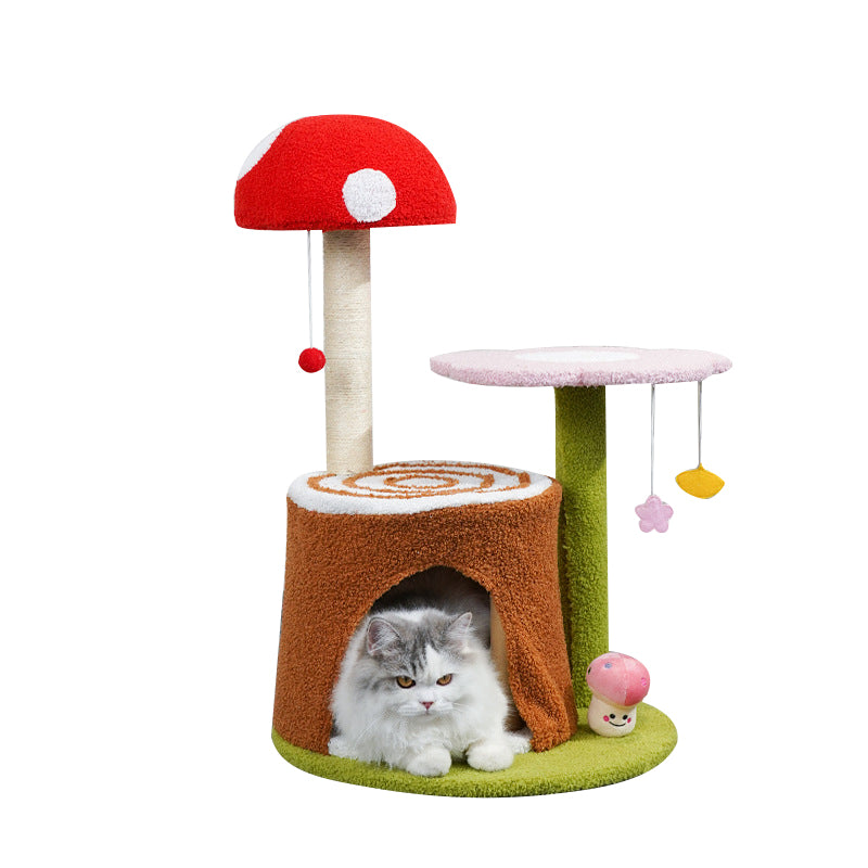 Mushroom small cat tree