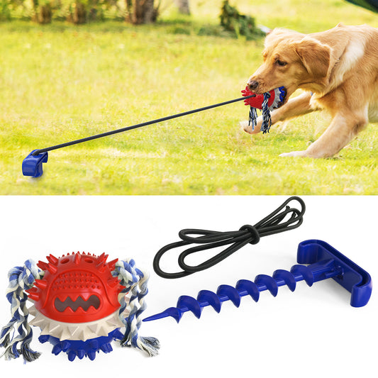 Outdoor rope pulling ball