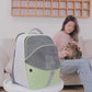 Color blocking portable pet travel backpack