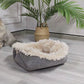 Dual purpose cat bed plush pet mat