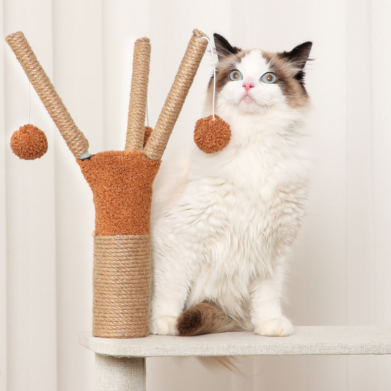 Non-stick cat tree with condo