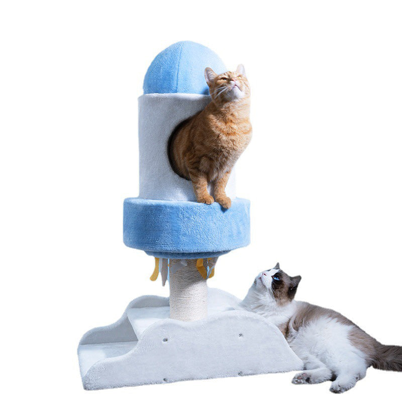 Rocket cat scratching stand