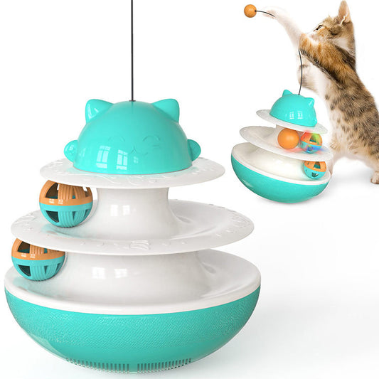 Swinging turntable cat toys