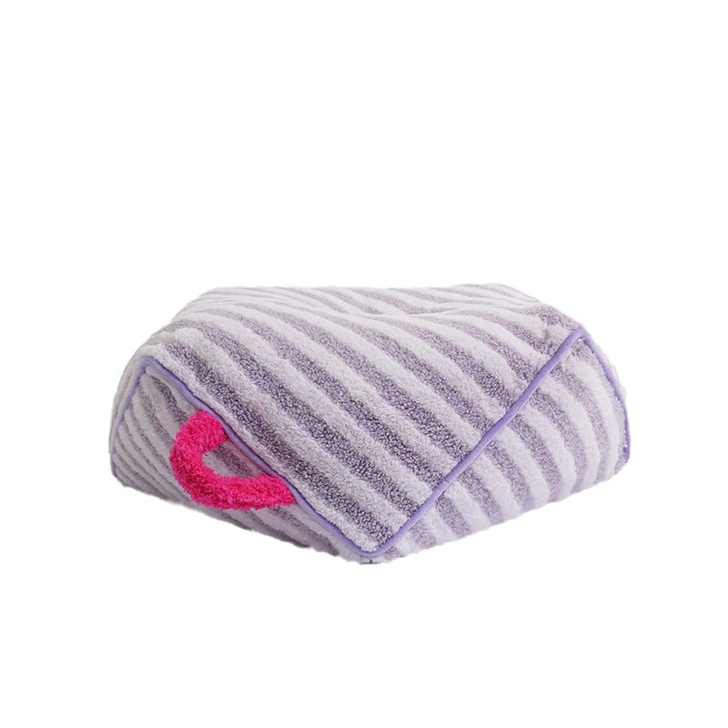 Stripe soft short plush pet lounge