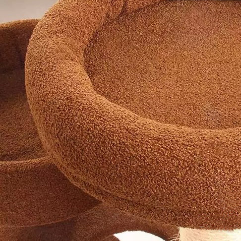 Chocolate long plush medium cat tree