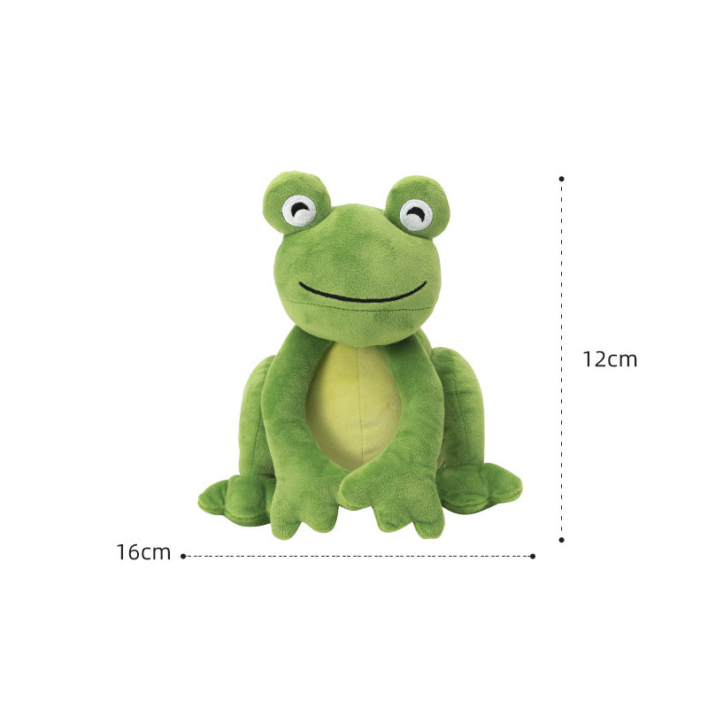 Squeaky Green Frog Plush Dog Toys