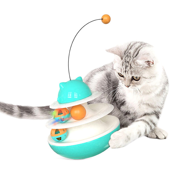 Swinging turntable cat toys