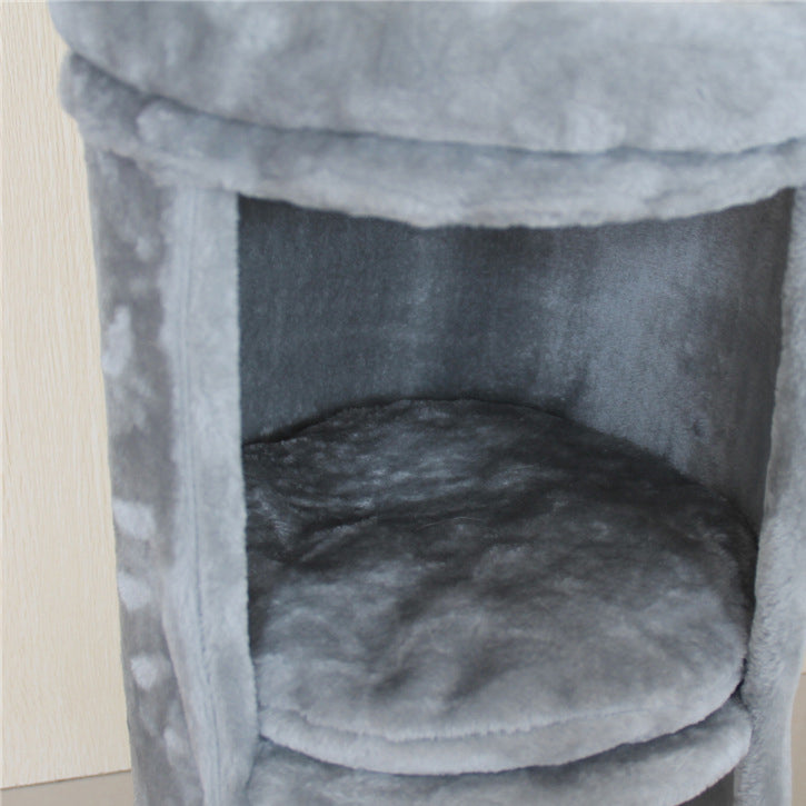 Three layer plush cat platform cat bucket