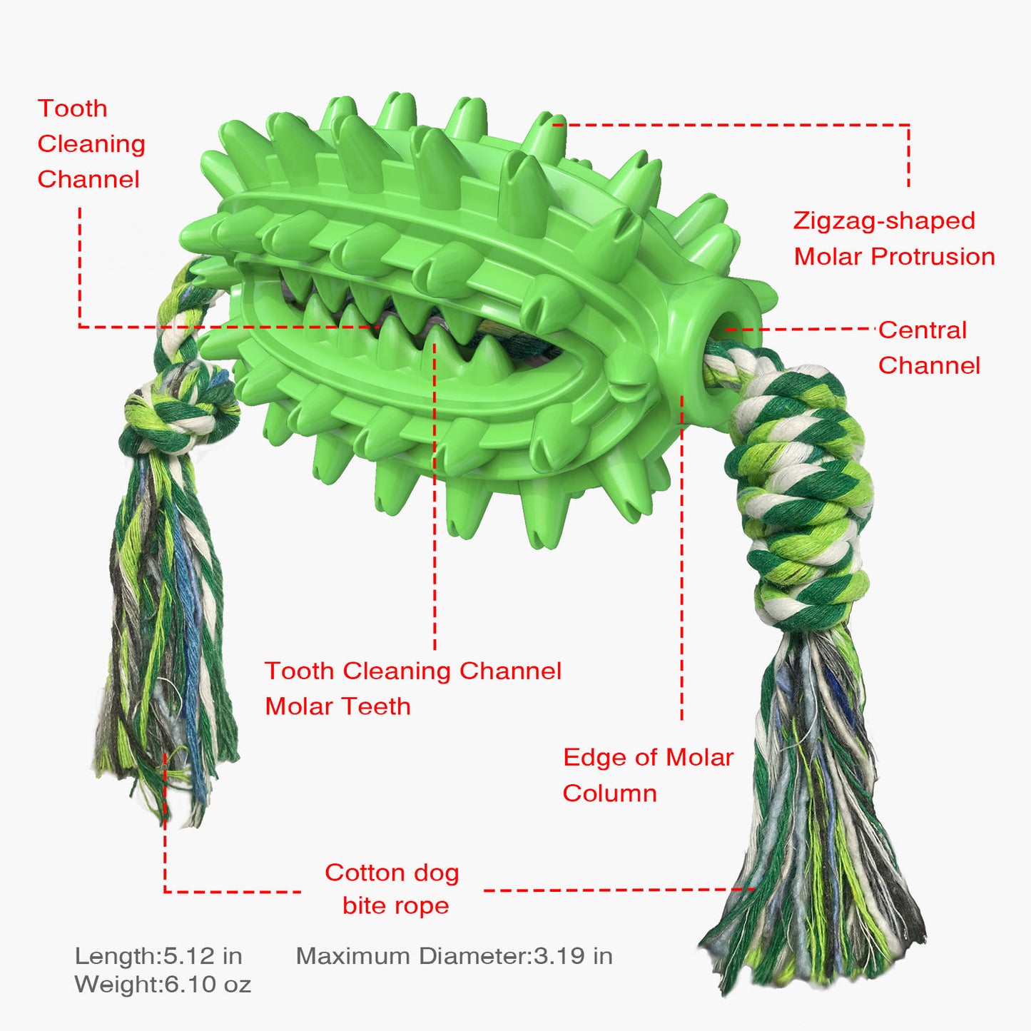 Rugby chew toy