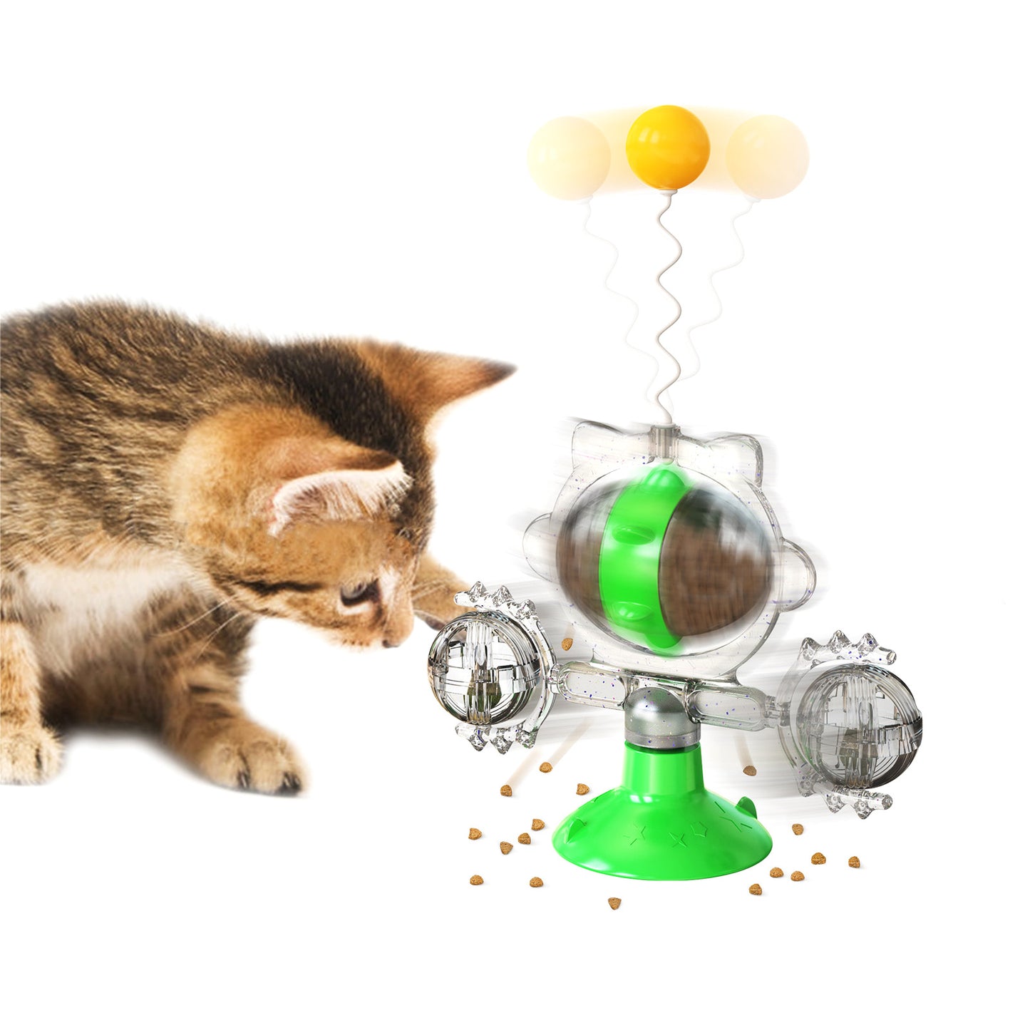 Cat turntable leaky food toys