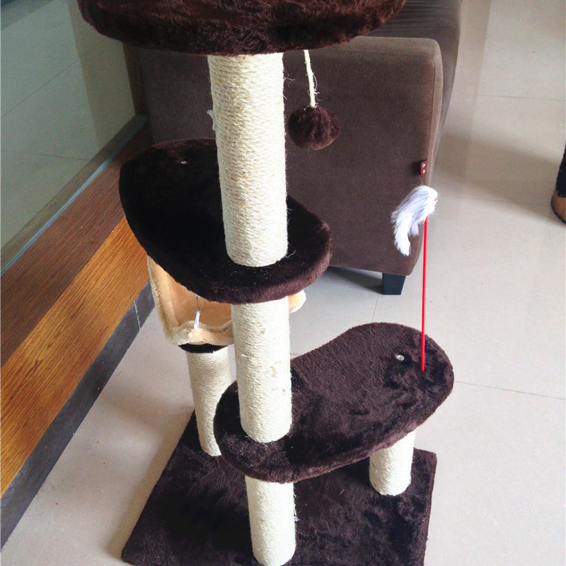 America style three layer cat tree with hammock